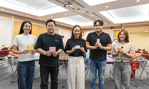  จัดกิจกรรมบริจาคโลหิตให้แก่สภากาชาดไทยอย่างต่อเนื่อง  